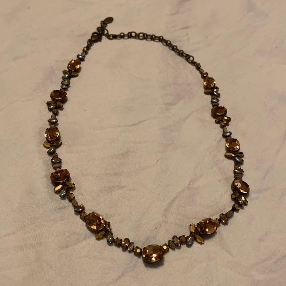 Sorelli Yellow Rhinestone Choker Necklace